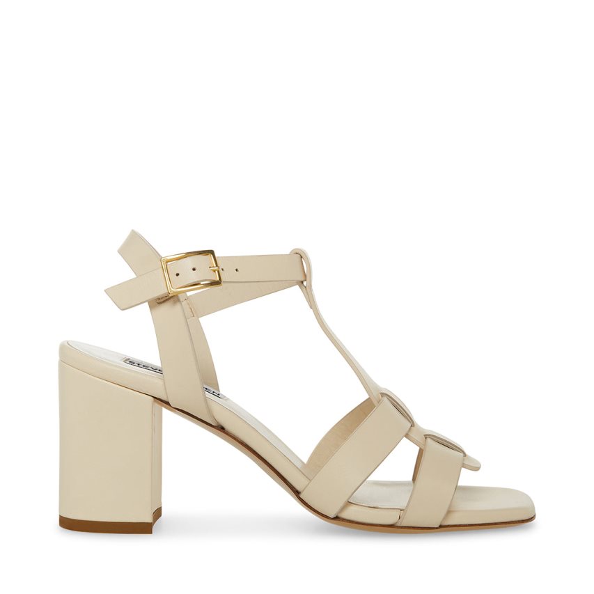 Sandalias Tacones Steve Madden Waverly Cuero Mujer Beige | ES QB938E